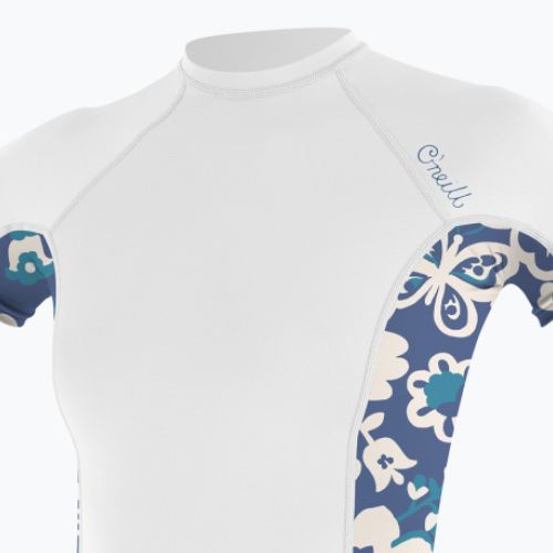 Koszulka do pływania damska O'Neill Side Print Rash Guard white/christina floral