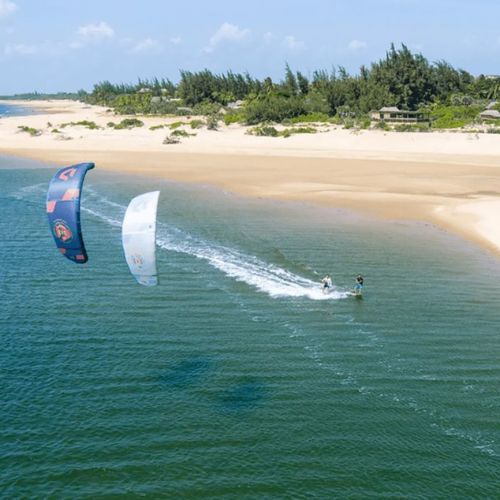 Latawiec kitesurfingowy DUOTONE Evo light grey/blue