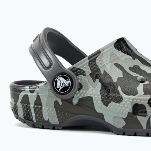 Klapki dziecięce Crocs Classic Camo Clog Toddler black/grey