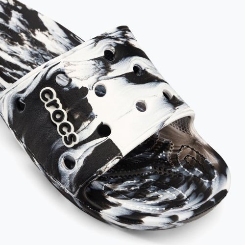 Klapki Crocs Classic Crocs Marbled Slide white/black