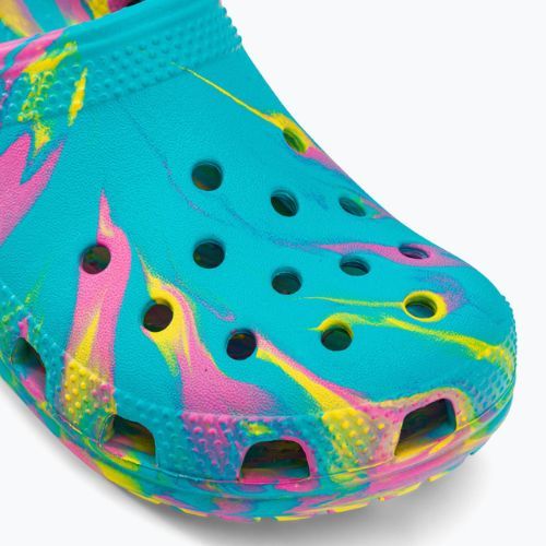 Klapki dziecięce Crocs Classic Marbled Clog Kids digital aqua/multi