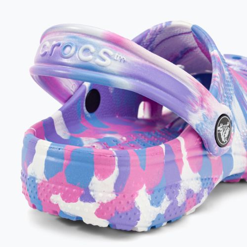 Klapki dziecięce Crocs Classic Marbled Clog Kids white/pink