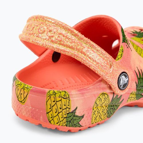 Klapki dziecięce Crocs Classic Pool Party Clog Kids papaya