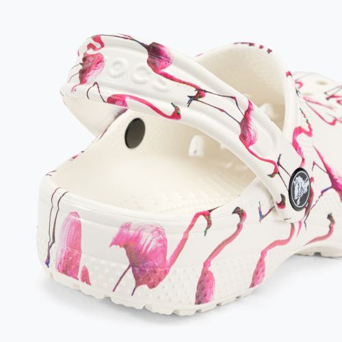 Klapki dziecięce Crocs Classic Pool Party Clog Kids white/flamingo