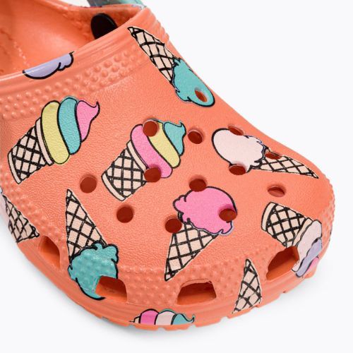 Klapki dziecięce Crocs Classic Pool Party Clog Toddler papaya