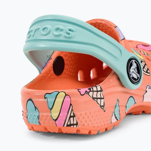 Klapki dziecięce Crocs Classic Pool Party Clog Toddler papaya