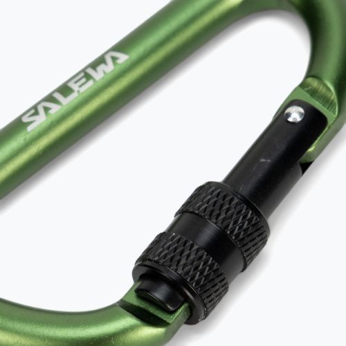 Karabinek Salewa D-Shape Carbiner With Screw green