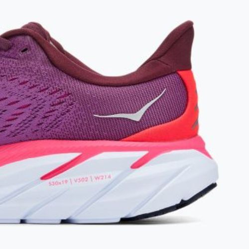 Buty do biegania damskie HOKA Clifton 8 grape wine/beautyberry