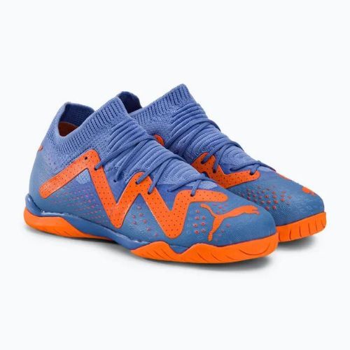 Buty piłkarskie dziecięce PUMA Future Match IT + Mid blue glimmer/puma white/ultra orange