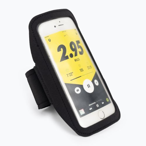 Opaska na telefon do biegania Nike Lean Arm Band Plus black/silver