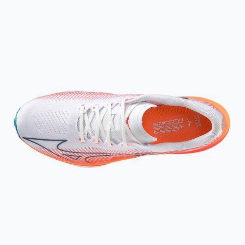 Buty do biegania męskie Mizuno Wave Rebellion Pro biało-pomarańczowe J1GC231701