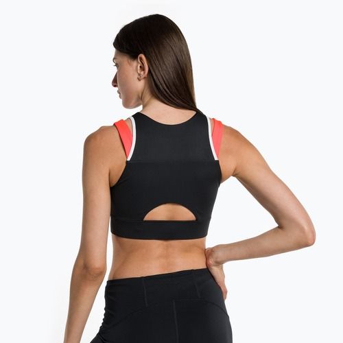 Biustonosz treningowy New Balance Shape Shield Crop neon dragonfly