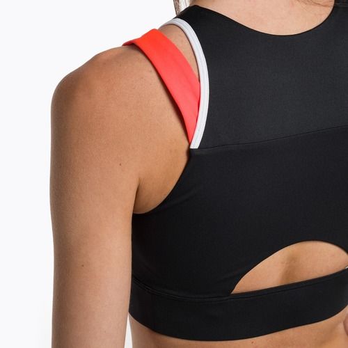 Biustonosz treningowy New Balance Shape Shield Crop neon dragonfly