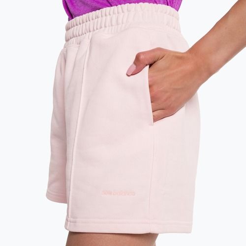 Spodenki treningowe damskie New Balance Athletics Nature State French Terry washed pink
