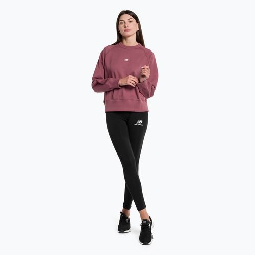 Bluza damska New Balance Athletics Remastered French Terry Crewneck washed burgundy