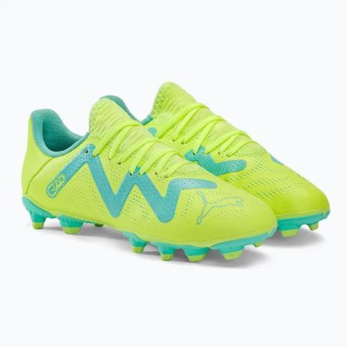 Buty piłkarskie dziecięce PUMA Future Play FG/AG fast yellow/puma black/electric peppermint