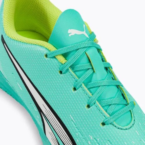 Buty piłkarskie dziecięce PUMA Ultra Play IT electric peppermint/puma white/fast yellow