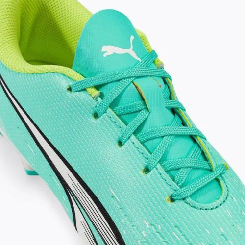 Buty piłkarskie dziecięce PUMA Ultra Play FG/AG electric peppermint/puma white/fast yellow