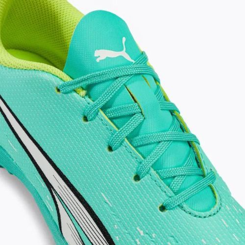 Buty piłkarskie dziecięce PUMA Ultra Play TT electric peppermint/puma white/fast yellow