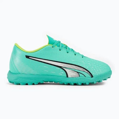 Buty piłkarskie dziecięce PUMA Ultra Play TT electric peppermint/puma white/fast yellow