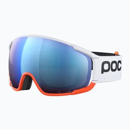 Gogle narciarskie POC Zonula Race hydrogen white/zink orange/partly blue