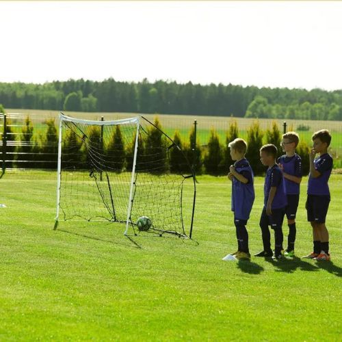 Bramka do piłki nożnej OneTeam Flex OT-SNG2415 240 x 150 cm biały/czarny
