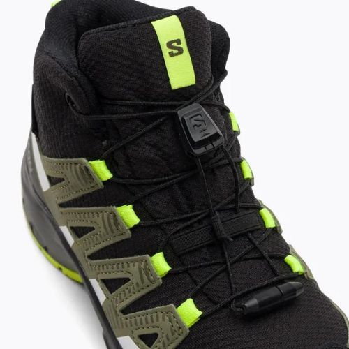 Buty trekkingowe dziecięce Salomon XA Pro V8 Mid CSWP black/deep lichen green/y