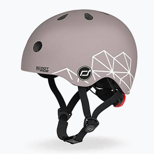 Kask dziecięcy Scoot & Ride XXS-S brown lines