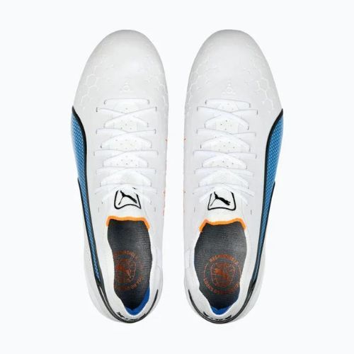 Buty piłkarskie męskie PUMA King Ultimate MXSG puma white/puma black/blue glimmer/ultra orange