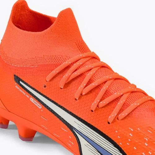 Buty piłkarskie dziecięce PUMA Ultra Pro FG/AG ultra orange/puma white/blue glimmer