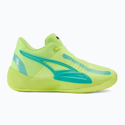 Buty do koszykówki męskie PUMA Rise Nitro fast yellow/electric peppermint