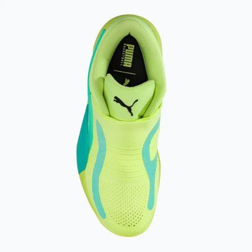 Buty do koszykówki męskie PUMA Rise Nitro fast yellow/electric peppermint