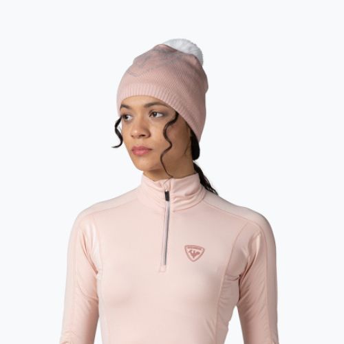 Longsleeve termoaktywny damski Rossignol Classique 1/2 Zip powder pink