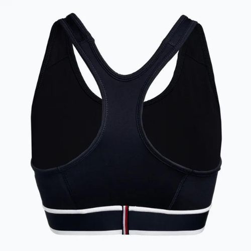 Biustonosz treningowy Tommy Hilfiger Mid Int Tape Racer Back blue