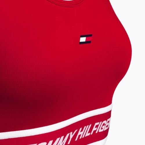 Biustonosz treningowy Tommy Hilfiger Mid Int Tape Racer Back red