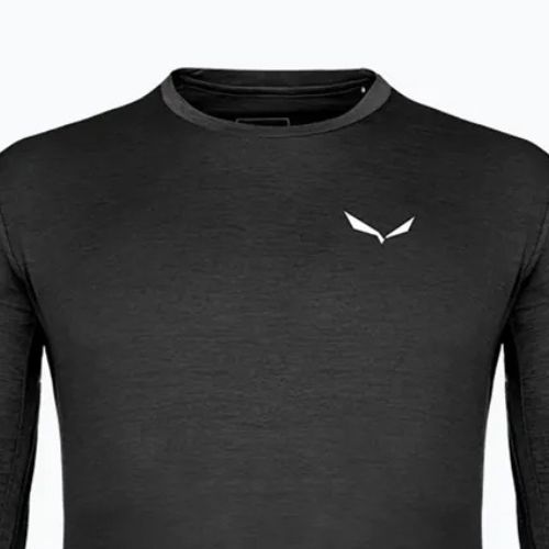 Longsleeve trekkingowy męski Salewa Puez Melange Dry black out melange