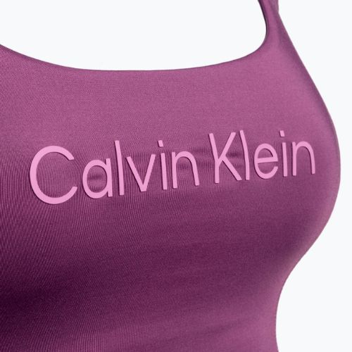 Biustonosz fitness Calvin Klein Medium Support amethyst