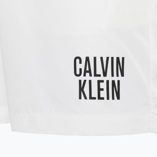 Szorty kąpielowe męskie Calvin Klein Medium Double Waistband white