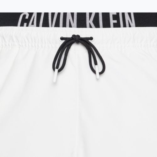 Szorty kąpielowe męskie Calvin Klein Medium Double Waistband white