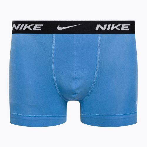 Bokserki męskie Nike Everyday Cotton Stretch Trunk 3 pary swoosh print/grey/uni. blue