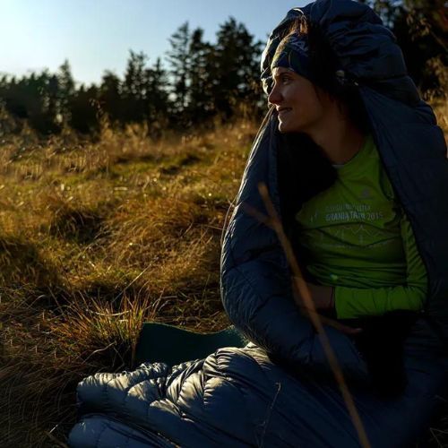 Śpiwór AURA Nom 200 195 cm/right stalowy