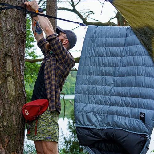 Śpiwór AURA Nom 200 195 cm/right stalowy