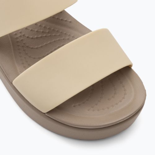 Sandały damskie Crocs Brooklyn Met Low Wedge metal champagne