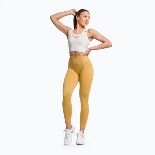 Top treningowy damski Gymshark Energy Seamless Crop Top cream white