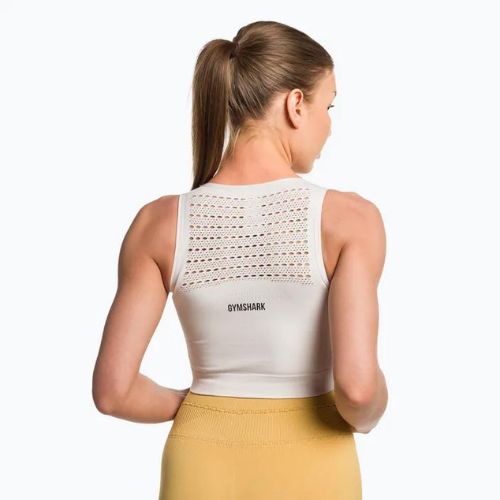 Top treningowy damski Gymshark Energy Seamless Crop Top cream white