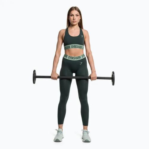 Biustonosz treningowy Gymshark Fit Sports green