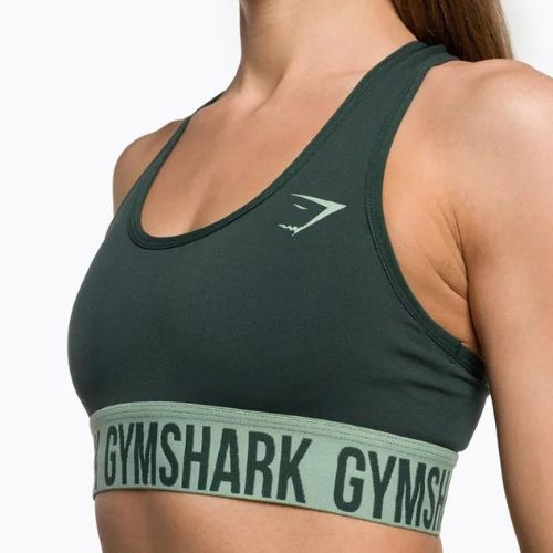 Biustonosz treningowy Gymshark Fit Sports green