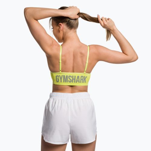 Biustonosz treningowy Gymshark Flex Strappy Sports glitch yellow marl