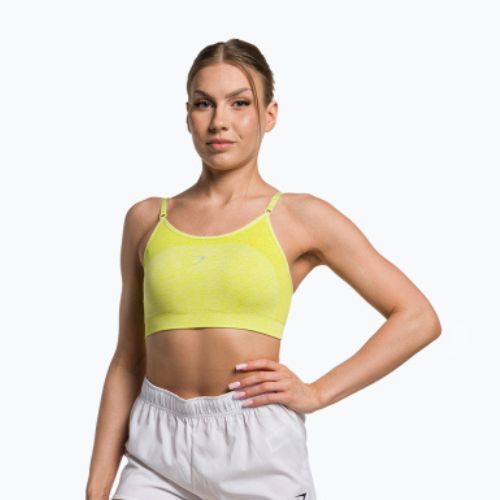 Biustonosz treningowy Gymshark Flex Strappy Sports glitch yellow marl