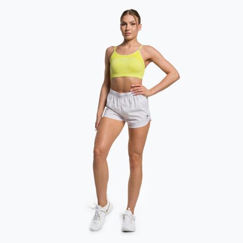 Biustonosz treningowy Gymshark Flex Strappy Sports glitch yellow marl